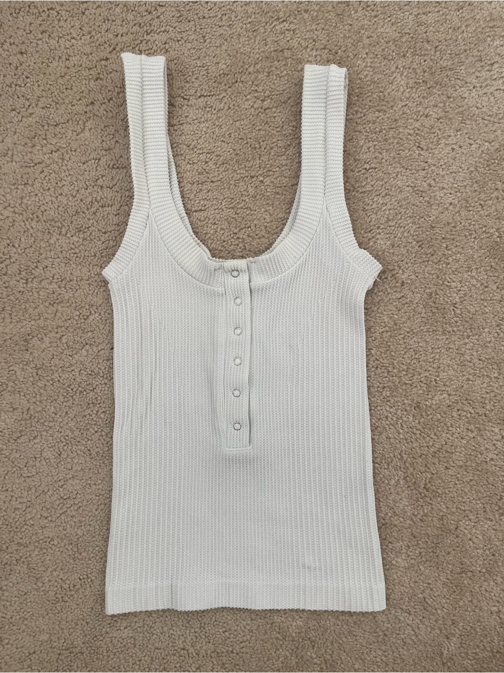 Free people clean slate Henley tank ivory m/l GUC - Picture 3 of 7